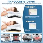 CHxxy Memory Foam Pillows, Cervical Pillow for Neck and Shoulder Pain Relief, Ergonomic Contour Bed Pillow, Soft for Side Sleep Stomach Sleeping and Back Sleeper