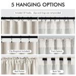 MIULEE 100% Blackout Curtains 108 Inch Long 2 Panels Set for Bedroom, Thick Luxury Faux Linen Black Out Curtain Room Darkening Back Tab Pleat Window Textured Drapes with Hooks for Living Room, Birch