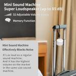 Mini Portable Sound White Noise Machine Baby Patter for Sleep with 30 Soothing Sounds for Baby Kids Adults 32 Volume Levels Sleep Soother Auto-Off Timer for Travel Home Office Privacy