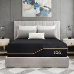 MLILY EGOHOME 14 Inch Hybrid Queen Size Mattress, Memory Foam Pocket Spring Mattress for Cooling Sleep, Bed in a Box, CertiPUR-US Certified, Pressure Relief, 60x80x14 Black