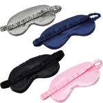 LERSVICVIL Sleep Masks 4 Pack Silky Eye Cover Soft Satin Blindfold Elastic Strap Night Eye Shade for Women Men