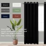 Blackout Curtains 72 Inch Extra Wide for Bedroom Sliding Glass Patio Door,2 Panels Grommet Darkening Large Window Shade Dark Light Black Out Blinds for Living Room,6x7 6 x 7 FT Width by 84in Length