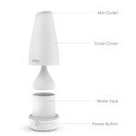Pure Enrichment® PureSpa™ Essential Oil Diffuser - Compact Ultrasonic Aromatherapy Diffuser, Natural Air Deodorizer, 100ml Water Tank, and Optional Mood Light - Lasts Up to 7 Hours with Auto Shut-Off