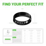 lumthou Smart Ring - Free SpO2 Sleep Tracker | No Subscription | IP68 Waterproof Fitness Tracker | 24/7 Activity Monitor | Step Counter & Tracking | Sleep & Workout Accessory Black 10