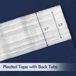 MIULEE Navy Blue Back Tab Blackout Curtains 102 Inch Long 2 Panels Set for Bedroom, Rod Pocket/Pinch Pleated Thermal Insulated Living Room Darkening Light Blocking Floor to Ceiling Drapes