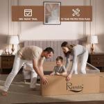 RRESTA Extra Firm King Mattress 14 Inch, 7-Zone Orthopedic Hybrid Mattresses in a Box for Spinal Alignment & Back Pain Relief, Motion Isolation, CertiPUR-US & Fiberglass-Free, 366-Night Trial