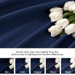 MIULEE Navy Blue Back Tab Blackout Curtains 102 Inch Long 2 Panels Set for Bedroom, Rod Pocket/Pinch Pleated Thermal Insulated Living Room Darkening Light Blocking Floor to Ceiling Drapes