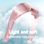 Umisleep Soft Sleep Mask, Blackout Eye Mask for Side Sleepers, Comfortable Sleep Mask for Women Men, Satin Eye Masks for Sleep with Wide Band, Smooth Sleeping Mask, Blindfold, Pink