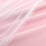 SOFJAGETQ Pink Blackout Curtains with Sheer Overlay, 2 Panels, Thermal Insulated & Soundproof, Lace Trim for Bedroom, Nursery, Living Room - Modern Pink Drapes, Room Darkening Curtains, 52x84 Inches