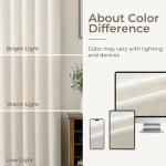 CAPALOCA Pinch Pleated Curtains Blackout, Linen Blackout Curtains 96 inches Long for Bedroom, Thermal Insulated Pinch Pleated Drapes for Living Room, 40" W x 96" L (Pack of 2), Natural