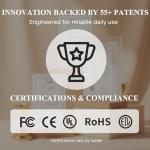 URPOWER 120ML Ceramic Essential Oil Diffuser Ultrasonic Aromatherapy Diffuser with Wood Grain Base, 7-Color LED Lights Auto Shut-Off, Humidifier for Home & Office, Air Diffuser for Relaxation