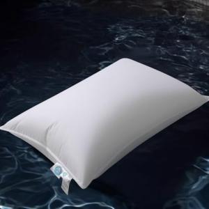 Acnalboma Luxury Down Pillow Queen, Hotel Quality Bed Pillows for Sleeping, 3-Chamber Premium Down Pillow Fluffy Soft for Side, Back Sleepers, 400 Count Cotton Shell, 1 Pack, 20"x30"