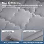 BEDLORE King Comforter Duvet Insert - All Season Down Alternative Quilted Bedding, Ultra Soft Lightweight with 4 Corner Tabs, Machine Washable King Size Bed Comforter, Light Grey 90 x 102 Inches