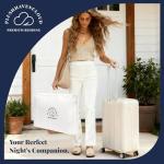 PlushHavenCloud White Goose Down Pillow Luxury Hotel Bed Pillow with Natural 800+Fill Power, Goose Down Fiber Pillow for Sleeping, 700TC Cotton Shell, Standard Size - Firm/More Support, 1 Pack