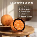 Continuous Sound Machine Battery Small White Noise Machine for Baby Kids Adult with 32 Soothing Sounds 32 Volume Levels Sleep Brown Noise Machine for Travel Office Privacy with 4 Timer & Memory