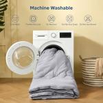 BEDLORE King Comforter Duvet Insert - All Season Down Alternative Quilted Bedding, Ultra Soft Lightweight with 4 Corner Tabs, Machine Washable King Size Bed Comforter, Light Grey 90 x 102 Inches