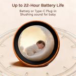 Continuous Sound Machine Battery Small White Noise Machine for Baby Kids Adult with 32 Soothing Sounds 32 Volume Levels Sleep Brown Noise Machine for Travel Office Privacy with 4 Timer & Memory