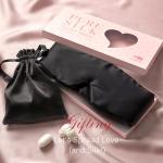 LitBear Silk Sleep Mask for Side Sleeper, Eye Mask Sleeping for Women Men 100% 22 Momme Pure Mulberry Silk, Face-Hugging Padded Eye Cover for Sleeping with Adjustable Band (Black)