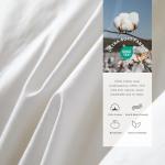 Royoliving Premium Feathers Down Duvet Insert Comforter Oversized King Size All Season Medium Warmth White 100% Cotton Cover with Corner Tabs (120x98, 77 oz)