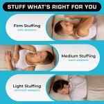 Xtreme Comforts Standard Bed Pillow for Sleeping | Adjustable Shredded Memory Foam Pillows with Removable Cooling Cover | Fluffy Pillows Support for Side, Back & Stomach Sleepers