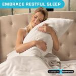 Xtreme Comforts Standard Bed Pillow for Sleeping | Adjustable Shredded Memory Foam Pillows with Removable Cooling Cover | Fluffy Pillows Support for Side, Back & Stomach Sleepers