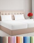 Split King Size 5 Piece Sheet Set - Comfy Breathable & Cooling Bed Sheets Set - Hotel Luxury Bedding for Women, Men, Kids, Teens, Boys & Girls - Deep Pockets, Soft and Wrinkle Free - Oeko-Tex - White