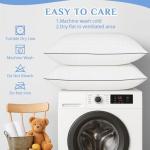 JOLLYVOGUE Pillows Standard Size Set of 4, Collection Bed Pillows for Sleeping, Hotel Quality Pillows for Side, Back and Stomach Sleepers, Soft Supportive Oeko-Tex Certified Down Alternative Filling