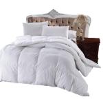 Royal Hotel Bedding 300 Thread Count Oversized King Size Down-Alternative Comforter, Overfilled Duvet Insert 100% Cotton Shell - 100% Down-Alternative Fill 750FP - 100Oz - Solid White, Oversized King