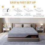 ESHINE 14 Inch King Mattress, US-Made Cooling Gel Memory Foam, Green Tea Infused for Pressure Relief & Back Pain, CertiPUR-US Certified, Bed in a Box, Dark Grey