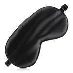 Loomluxe Sleep Mask Silk Eye Mask for Men Sleeping Mask, Adjustable Elastic Strap for Night Shading Sleep Mask, Soft and Comfortable for Both Men and Women(Black)