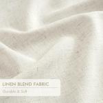 MIULEE Natural Pinch Pleated 100% Blackout Linen Curtains 90 Inch Length 2 Panels Set, Black Out Memory Trained Pleat Curtains Light Blocking Room Darkening Drapes for Bedroom Living Room Window