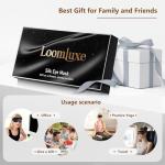 Loomluxe Sleep Mask Silk Eye Mask for Men Sleeping Mask, Adjustable Elastic Strap for Night Shading Sleep Mask, Soft and Comfortable for Both Men and Women(Black)