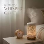 Earnest Living Essential Oil Diffuser White Ceramic Diffuser 100 ml Timers Night Lights and Auto Off Function Home Office Humidifier Aromatherapy Diffusers for Essential Oils