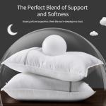 MUFEW Bed Pillows Queen Size Set of 4, Medium Firm Hotel Pillows for Sleeping, Cooling Pillows for Side & Back Sleepers, Down Alternative Filling, 20 x 28 Inches