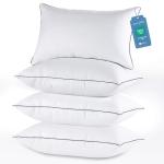 JOLLYVOGUE Pillows Queen Size Set of 4 for Sleeping, Soft and Supportive Bed Pillow with Down Alternative Filling for Side and Back Sleepers, Hotel Collection