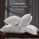 MUFEW Bed Pillows Queen Size Set of 4, Medium Firm Hotel Pillows for Sleeping, Cooling Pillows for Side & Back Sleepers, Down Alternative Filling, 20 x 28 Inches