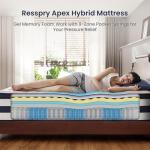 Resspry King Size Mattress, 14 Inch Gel Memory Foam Sprung Hybrid Mattress, Cooling and Pressure Relief for Breathable Sleep, Certipur-Us Certified, 120-Night Home Trial, Apex Collection