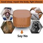 White Noise Machine plug-in Sound Machine with 20 Non Looping Natural Soothing Sounds and Memory Function Sleep Timer Sleep Machine with Sleep Therapy for Baby Kids Adults-New Wood Grain Added in 2025