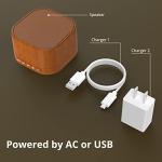 White Noise Machine plug-in Sound Machine with 20 Non Looping Natural Soothing Sounds and Memory Function Sleep Timer Sleep Machine with Sleep Therapy for Baby Kids Adults-New Wood Grain Added in 2025