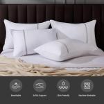 MUFEW Bed Pillows Queen Size Set of 4, Medium Firm Hotel Pillows for Sleeping, Cooling Pillows for Side & Back Sleepers, Down Alternative Filling, 20 x 28 Inches