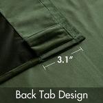 MIULEE Velvet Curtains 96 inches 2 Panels - Luxury Blackout Curtains for Bedroom Living Room Thermal Insulated Super Soft Window Drapes Rod Pocket & Back Tab, Olive Green, W52 x L96 inches