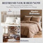 Basic Beyond King Size Bed Pillow - 2 Pack Hotel Collection Super Soft Down Alternative Pillow for Sleeping, 20x36 Inches