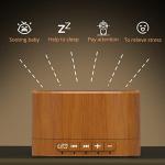 White Noise Machine plug-in Sound Machine with 20 Non Looping Natural Soothing Sounds and Memory Function Sleep Timer Sleep Machine with Sleep Therapy for Baby Kids Adults-New Wood Grain Added in 2025
