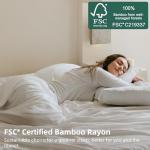 GOKOTTA King Size Bed Sheets 4 Piece Set, 100% Rayon Derived from Bamboo, Cooling for Hot Sleepers-Luxury Breathable Soft Sheets, Deep Pocket 16" Fitted Sheet with Elastic Corner Straps, Cream White