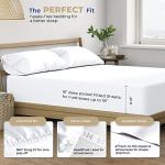 THREAD SPREAD King Size Cotton Sheets Set - 400 Thread Count 100% Cotton Sheets for King Bed (4 PC, White), 16 in Deep Pocket Silky Soft Bed Sheet Set for Hot Sleepers, Luxury Hotel Cooling Sheet