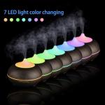 550ml Large Capacity Essential Oil Diffuser with 6 Essential Oil Set, Aromatherapy Ultrasonic Air Humidifier with Timer Setting, 7 Color LED Night Light and Waterless Auto-Off Functions for Home, Spa