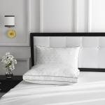 kate spade new york Spade Floral Extra-Plush Structured Pillow, Adjustable Down Alternative Pillow with 2" Gusset for Maximum Loft, Best for Back or Side Sleepers, Standard/Queen, White