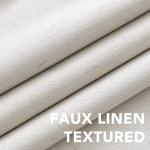 H.VERSAILTEX Ivory Blackout Curtains for Bedroom, Linen Blackout Curtains 108 Inches Long 100% Blackout Thermal Insulated Textured Curtain Draperies Grommet with White Liner, 2 Panels, Ivory