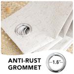 H.VERSAILTEX Ivory Blackout Curtains for Bedroom, Linen Blackout Curtains 108 Inches Long 100% Blackout Thermal Insulated Textured Curtain Draperies Grommet with White Liner, 2 Panels, Ivory