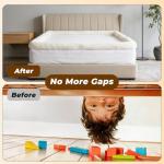 SAHEYER Queen Bordered Bed Sheet, 360° Non-Slip Bordered Fitted Sheet with Extra Deep Pockets, Convex Design Bed Rail Easy Secure Fit Queen Mattresses - Soft and Wrinkle Free Bed Cover, 60×80″